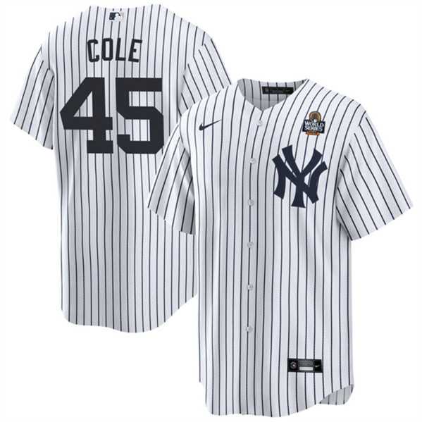 Men's New York Yankees #45 Gerrit Cole White 2024 World Series With Name Cool Base Stitched Jersey Dzhi,We sell and wholesale Men's New York Yankees #45 Gerrit Cole White 2024 World Series With Name Cool Base Stitched Jersey Dzhi on line form chian!